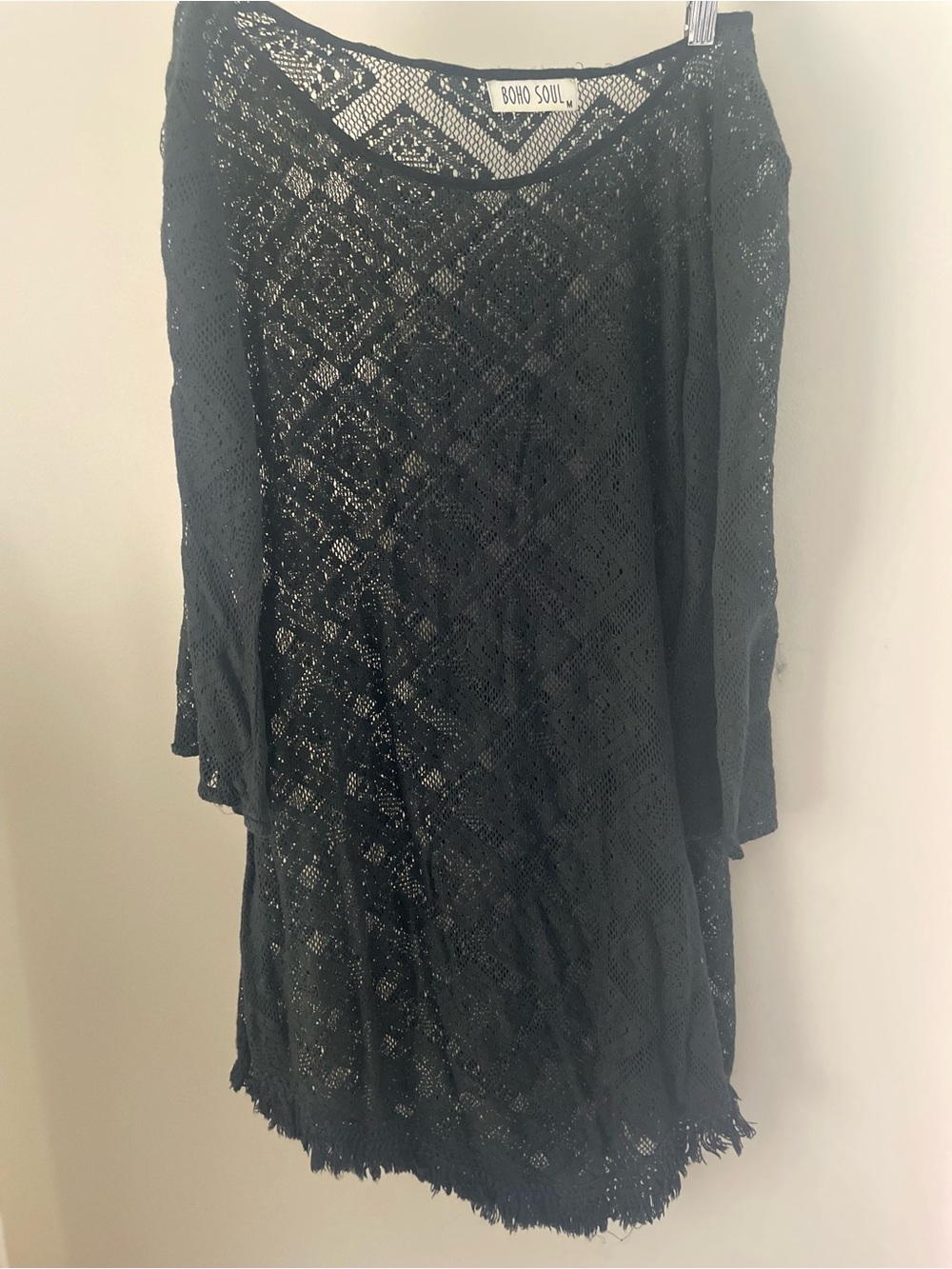 Boho Soul navy blue  Crochet Kimono Cover-Up